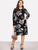  Plus Flower Print Form Fitting Dress