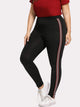 Plus Contrast Taped Side Leggings