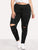 Plus Pearl Beading Ripped Knee Leggings