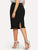 SHEIN Plus Slit Ruffle Hem Bodycon Skirt
