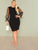  Plus Pearl Beading Mesh Sleeve Pencil Dress