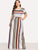 Plus Contrast Striped Hidden Pocket Dress