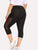 Plus Sheer Mesh Panel Short Leggings