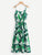 Tropical Leaf Print Cami Dress