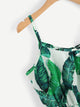 Tropical Leaf Print Cami Dress