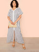 Plus Slit Hem Striped Maxi Dress