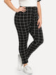 Plus Grid Print Leggings