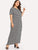 Plus Contrast Stripe Maxi Dress