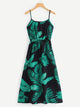 Tropical Leaf Print Cami Dress