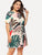 Plus Foliage Print Dress