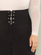 Plus Lace Up Wide Waistband Leggings