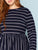 Plus Long Sleeve Striped Dress