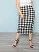 Plus Plaid Pencil Skirt