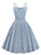 Polka Dot Knot Front Zip Back Flare Dress