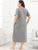 Plus Letter Print Split Side Night Dress