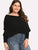 Plus Surplice Neck Solid Cape Jumper