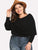 Plus Surplice Neck Solid Cape Jumper