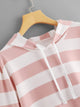 Plus Striped Hooded Sweatshirt