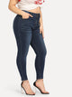 SHEIN Plus Dark Wash Skinny Crop Jeans