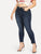 SHEIN Plus Dark Wash Skinny Crop Jeans