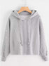 Plus Pearl Beaded Hooded Sweatshirt