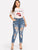 Plus Ripped Roll-Up Jeans