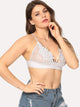 Plus Strappy Floral Lace Bralette