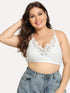 Plus Crochet Lace Overlay Bralette