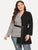 Plus Color-block Self Tie Blazer