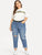 SHEIN Plus Ripped Rolled Up Hem Jeans
