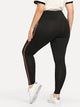 Plus Contrast Taped Side Leggings