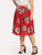 SHEIN Plus Box Pleated Floral Skirt