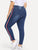 SHEIN Plus Contrast Tape Side Bleach Wash Jeans