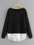 Plus Beaded Decoration Sweatshirt