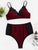 Plus Contrast Lace Lingerie Set