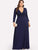 Plus Deep V Neck Plain Dress