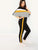 Plus Colorblock Chevron Top & Contrast Side Leggings Set