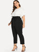 Plus Self Tie Waist Pant