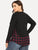 Plus 2 In 1 Plaid Hem Sweatshirt