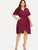 Plus Curved Hem Surplice Wrap Dress