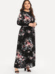 Plus Floral Print Dress