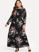 Plus Floral Print Dress