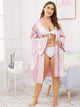 Plus Solid Self Belted Robe