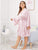 Plus Solid Self Belted Robe