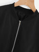 Plus Solid Zip Decoration Jacket