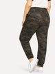 Plus Camo Drawstring Pants