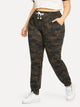 Plus Camo Drawstring Pants