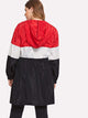 Plus Zip Color Block Coat
