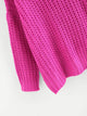 Neon Pink Plus Solid V Neck Sweater