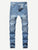 Men Washed Locomotive Pleats Jeans